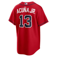 Atlanta Braves Ronald Acuña Jr. Red jersey – view 4