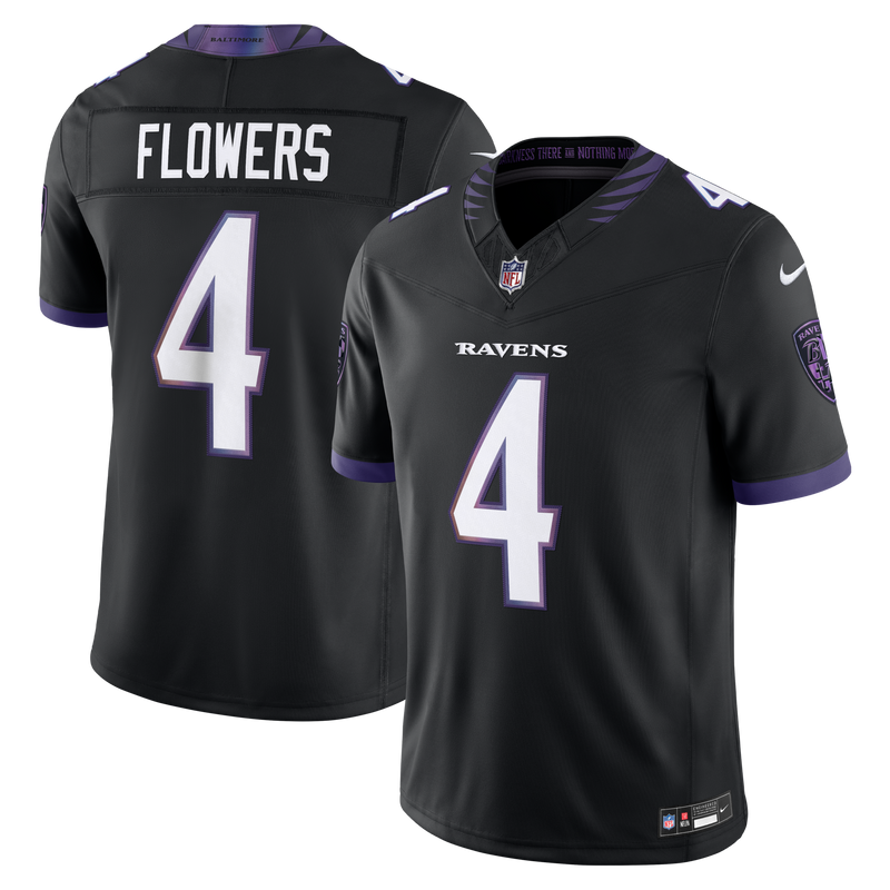 Baltimore Ravens Zay Flowers Black jersey – view 1