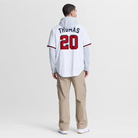 Atlanta Braves Lane Thomas White jersey – view 4