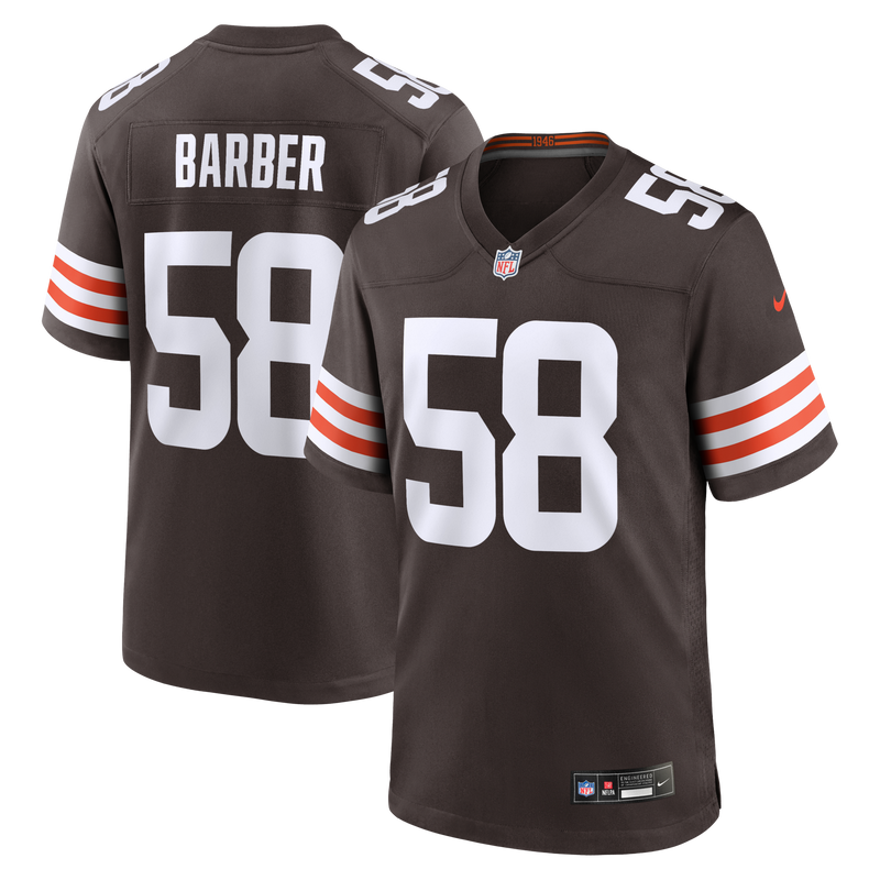 Cleveland Browns Austin Barber Brown jersey – view 1