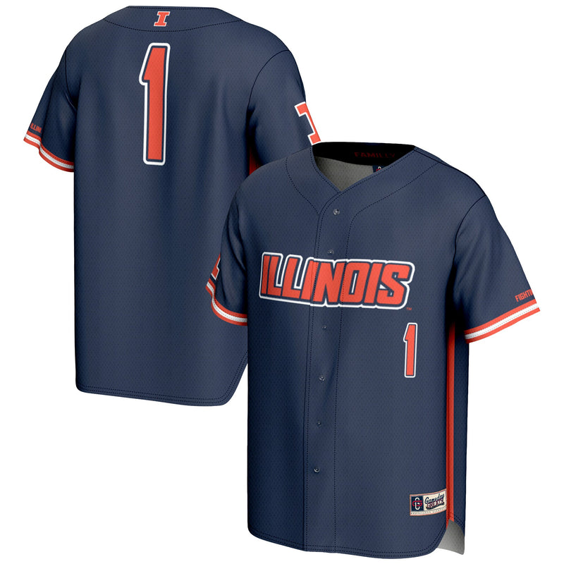 Illinois Fighting Illini Lightweight Navy jersey – view 1