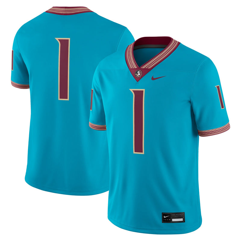Nike Turquoise Florida State Seminoles Alternate Game Jersey – view 1