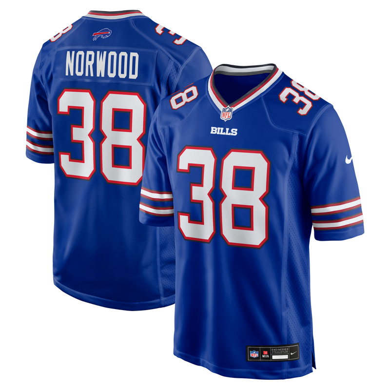 Buffalo Bills Tre Norwood Royal jersey – view 1