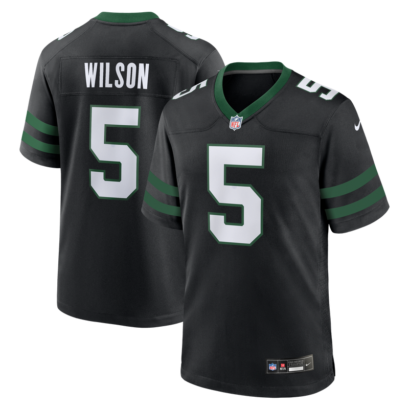 New York Jets Garrett Wilson Black jersey – view 1