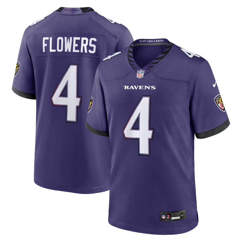 Baltimore Ravens Zay Flowers Purple jersey – view 1