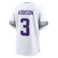 Minnesota Vikings Jordan Addison White jersey – view 4