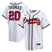 Atlanta Braves Lane Thomas White jersey – view 2