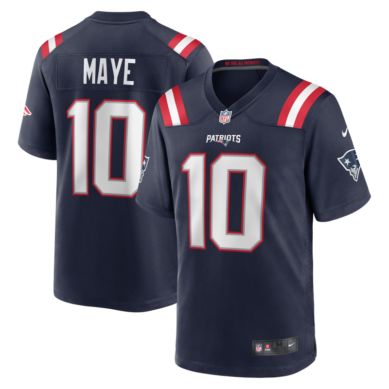 New England Patriots Drake Maye Navy jersey – view 1