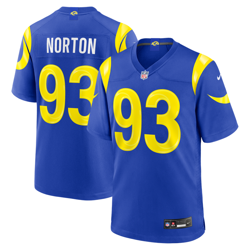 Los Angeles Rams Bill Norton Royal jersey – view 1