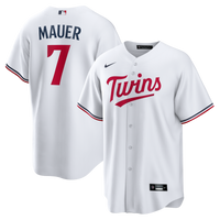 Minnesota Twins Joe Mauer White jersey – view 1