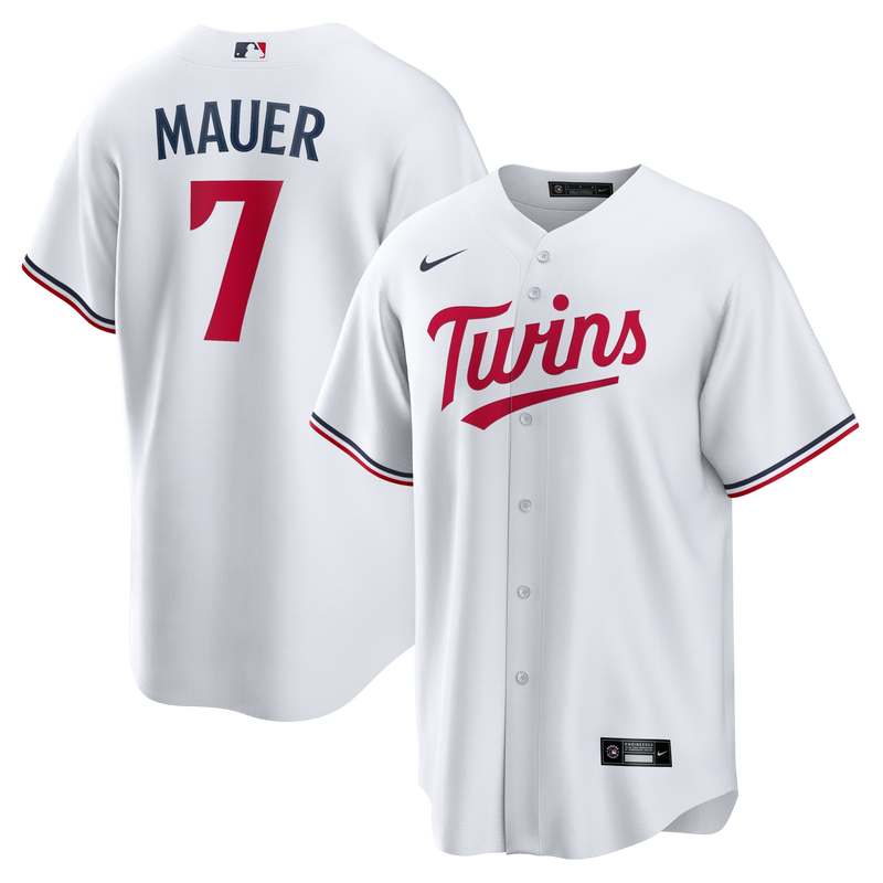 Minnesota Twins Joe Mauer White jersey – view 1