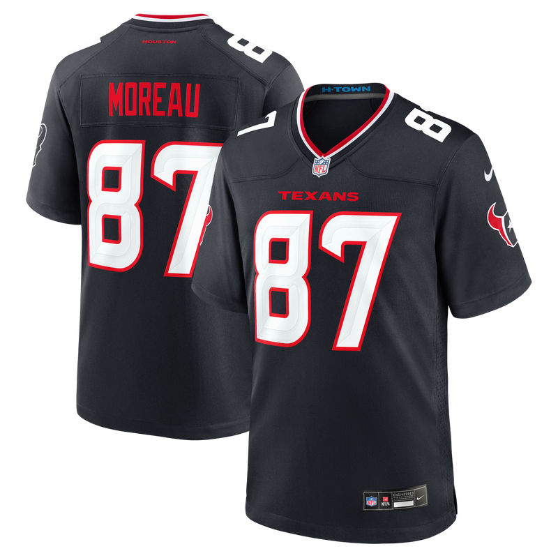 Houston Texans Foster Moreau Navy jersey – view 1