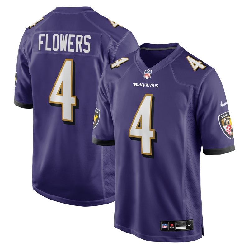 Baltimore Ravens Zay Flowers Purple jersey – view 1
