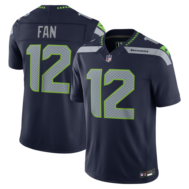 Seattle Seahawks 12s Navy jersey – view 1