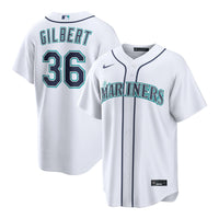 Seattle Mariners Logan Gilbert White jersey – view 2
