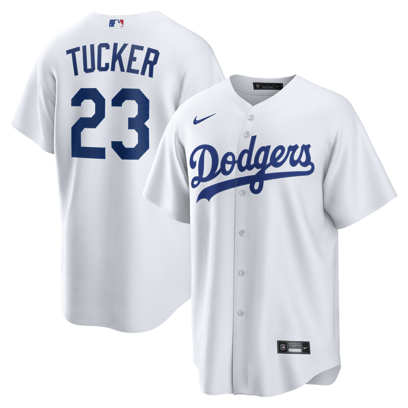 Los Angeles Dodgers Kyle Tucker White jersey – view 1