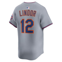 New York Mets Francisco Lindor Gray jersey – view 4