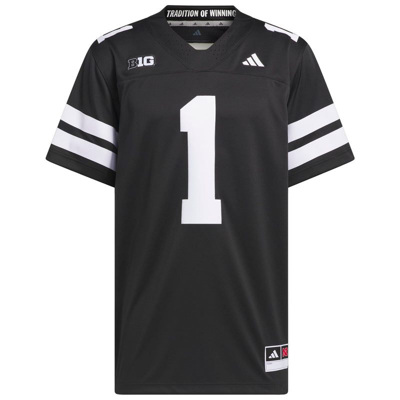 adidas Nebraska Huskers Black jersey – view 1