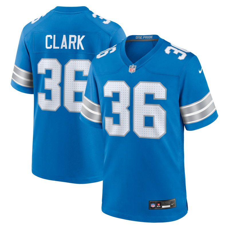 Detroit Lions Chuck Clark Blue jersey – view 1