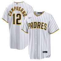 San Diego Padres Luis Campusano White jersey – view 1