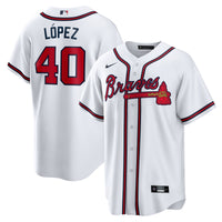 Atlanta Braves Reynaldo Lopez White jersey – view 2