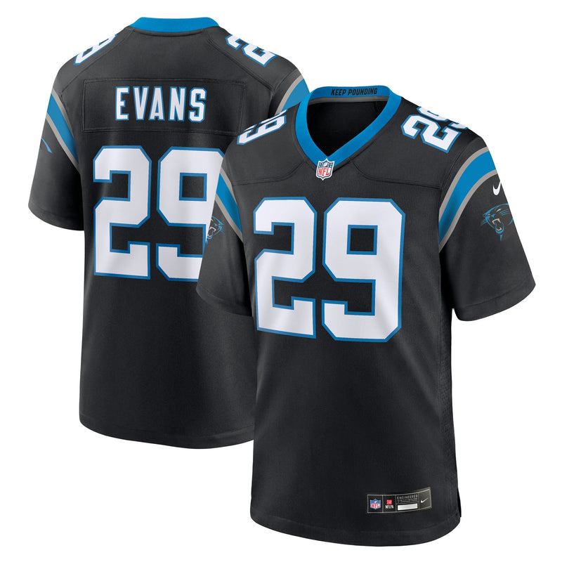 Carolina Panthers Akayleb Evans Black jersey – view 1