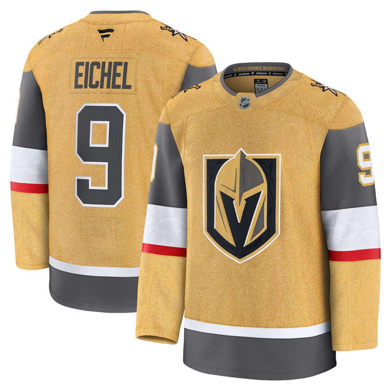 Vegas Golden Knights Jack Eichel Gold jersey – view 1