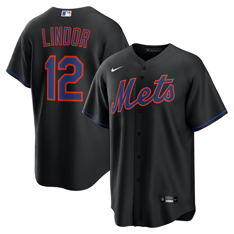New York Mets Francisco Lindor Black jersey – view 1