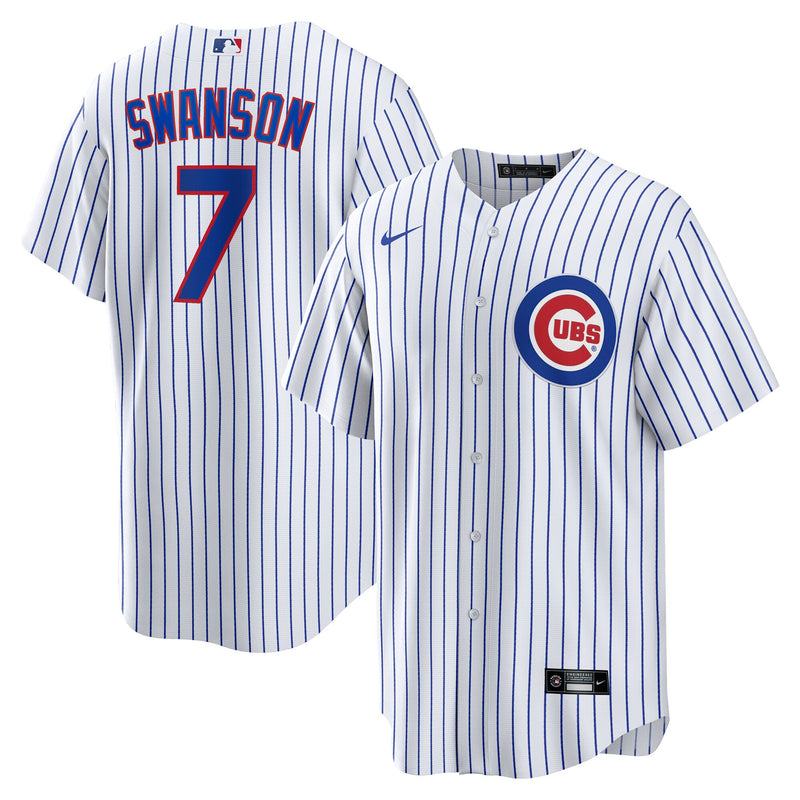 Chicago Cubs Dansby Swanson White jersey – view 1