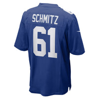 New York Giants John Michael Schmitz Royal jersey – view 4