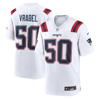 New England Patriots Mike Vrabel White jersey – view 2