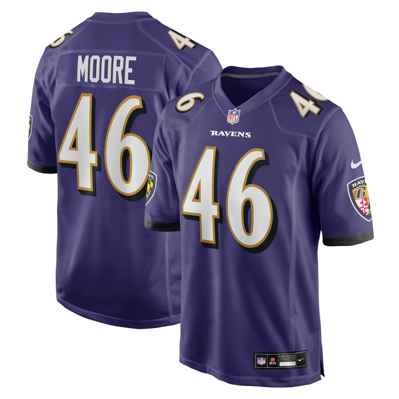 Baltimore Ravens Nick Moore Purple jersey – view 1