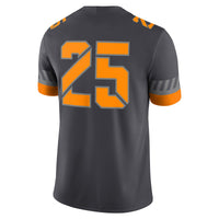 Nike #25 Anthracite Tennessee Volunteers Game Jersey – view 4