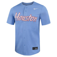 Nike Light Blue Houston Cougars Limited Baseball Jersey – view 3