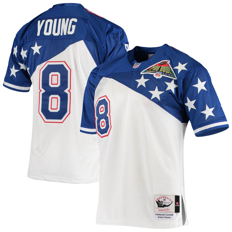 NFC Steve Young Mitchell & Ness White/Blue 1994 Pro Bowl Authentic Jersey – view 1