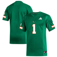 adidas Miami Hurricanes Green jersey – view 1