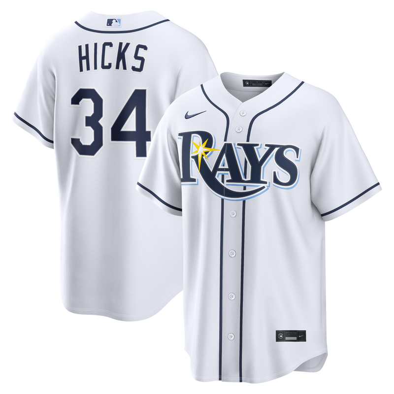 Tampa Bay Rays Liam Hicks White jersey – view 1
