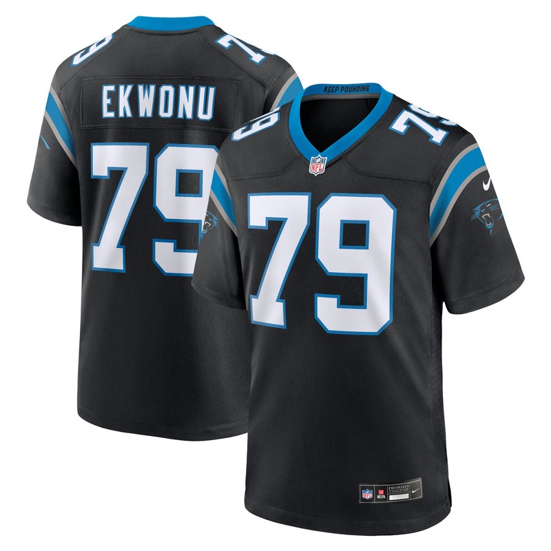 Carolina Panthers Ikem Ekwonu Black jersey – view 1
