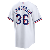 Texas Rangers Wyatt Langford White jersey – view 3