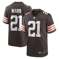 Cleveland Browns Denzel Ward Brown jersey – view 1
