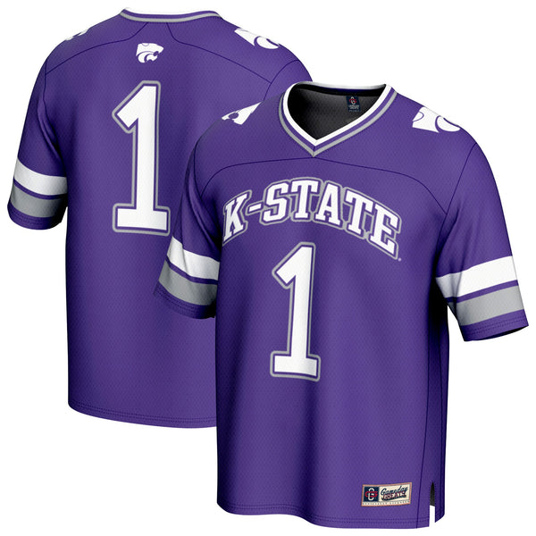 GameDay Greats #1 Purple Kansas State Wildcats Lightweight Collegiate Football Fashion Jersey