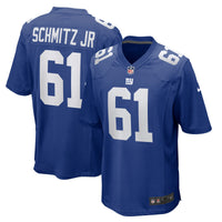 New York Giants John Michael Schmitz Jr. Royal jersey – view 2