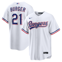 Texas Rangers Jake Burger White jersey – view 1