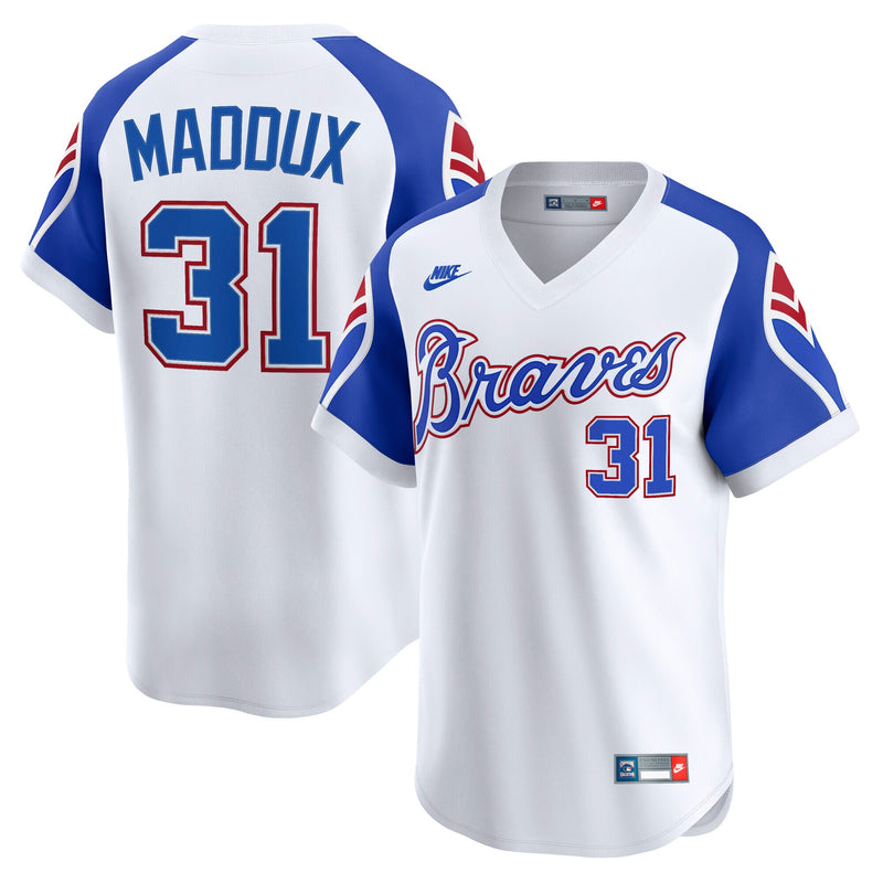 Atlanta Braves Greg Maddux White jersey – view 1