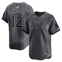 New York Mets Francisco Lindor Gray jersey – view 1