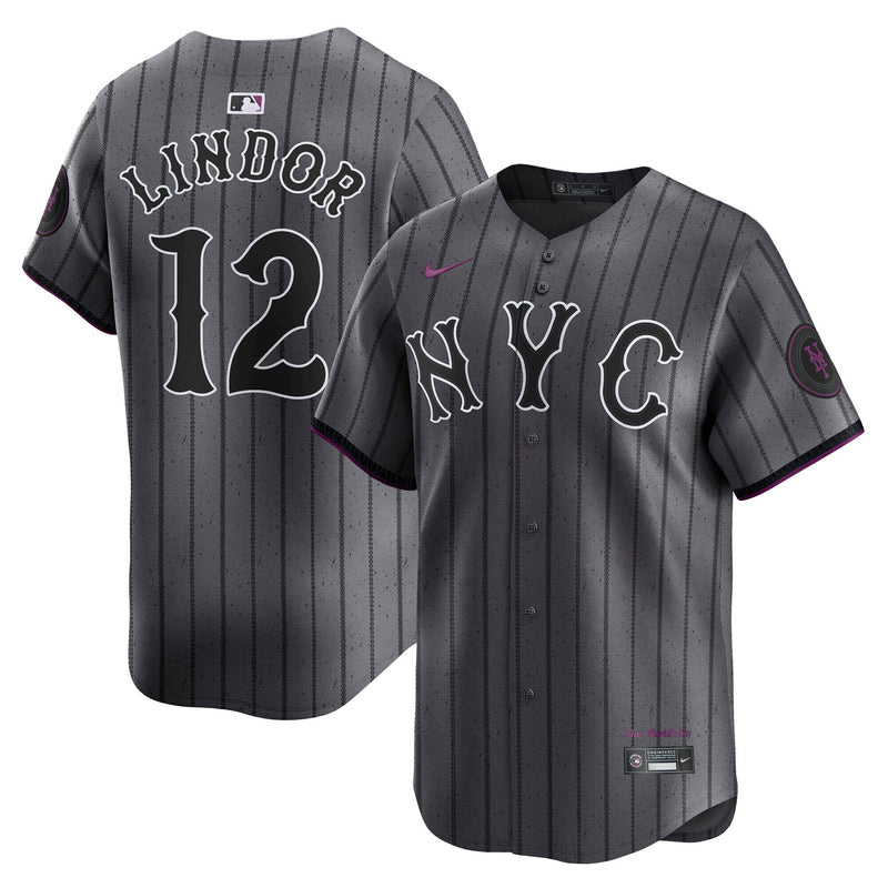 New York Mets Francisco Lindor Gray jersey – view 1