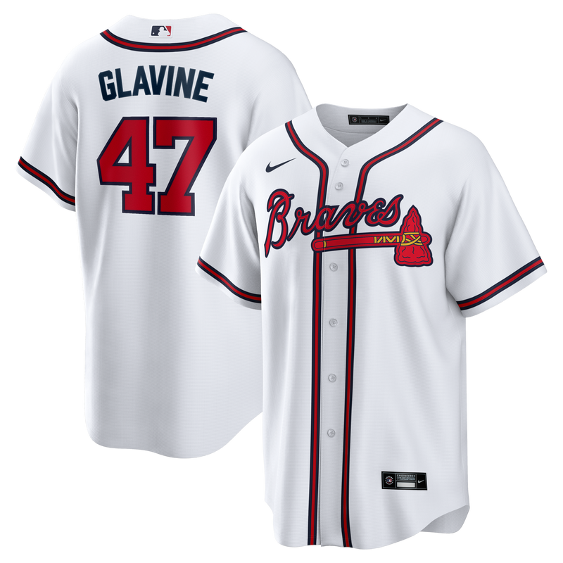 Atlanta Braves Tom Glavine White jersey – view 1