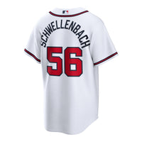 Atlanta Braves Spencer Schwellenbach White jersey – view 3