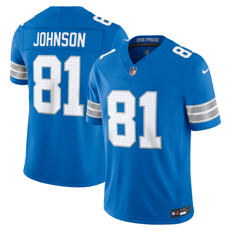 Detroit Lions Calvin Johnson Blue jersey – view 1