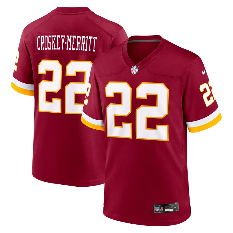 Washington Commanders Jacory Croskey-Merritt Burgundy jersey – view 1